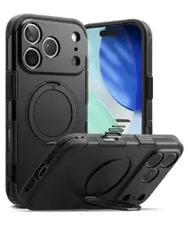 Ringke Alles iPhone 17 Pro Max Hoesje 360° MagSafe Standaard Zwart afbeelding