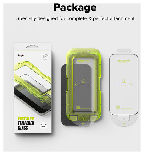 Ringke Easy Slide Apple iPhone 17 Pro Max Screen Protector met Jig 2-Pack afbeelding 14