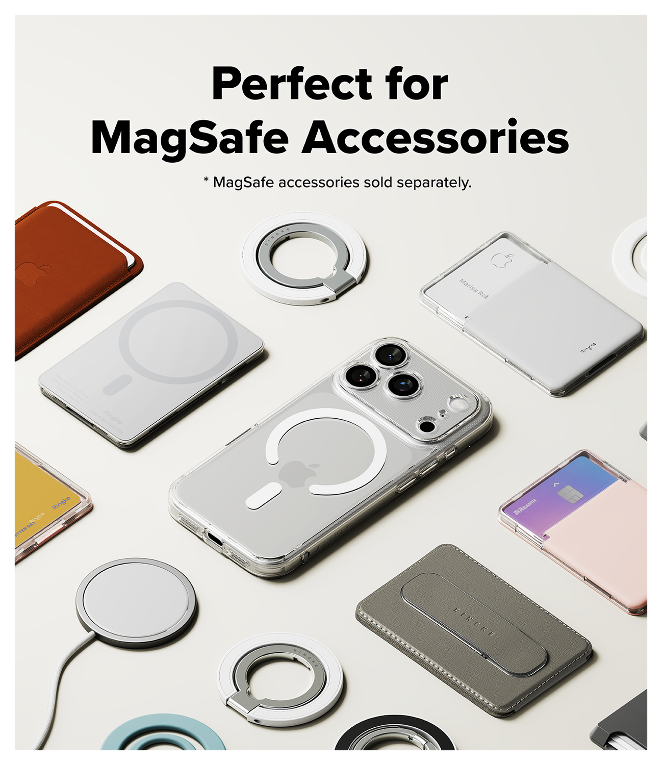 Ringke Fusion Magnetic Apple iPhone 17 Pro Hoesje MagSafe Transparant afbeelding 5