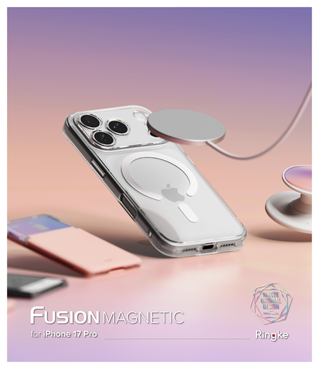 Ringke Fusion Magnetic Apple iPhone 17 Pro Hoesje MagSafe Transparant afbeelding 10