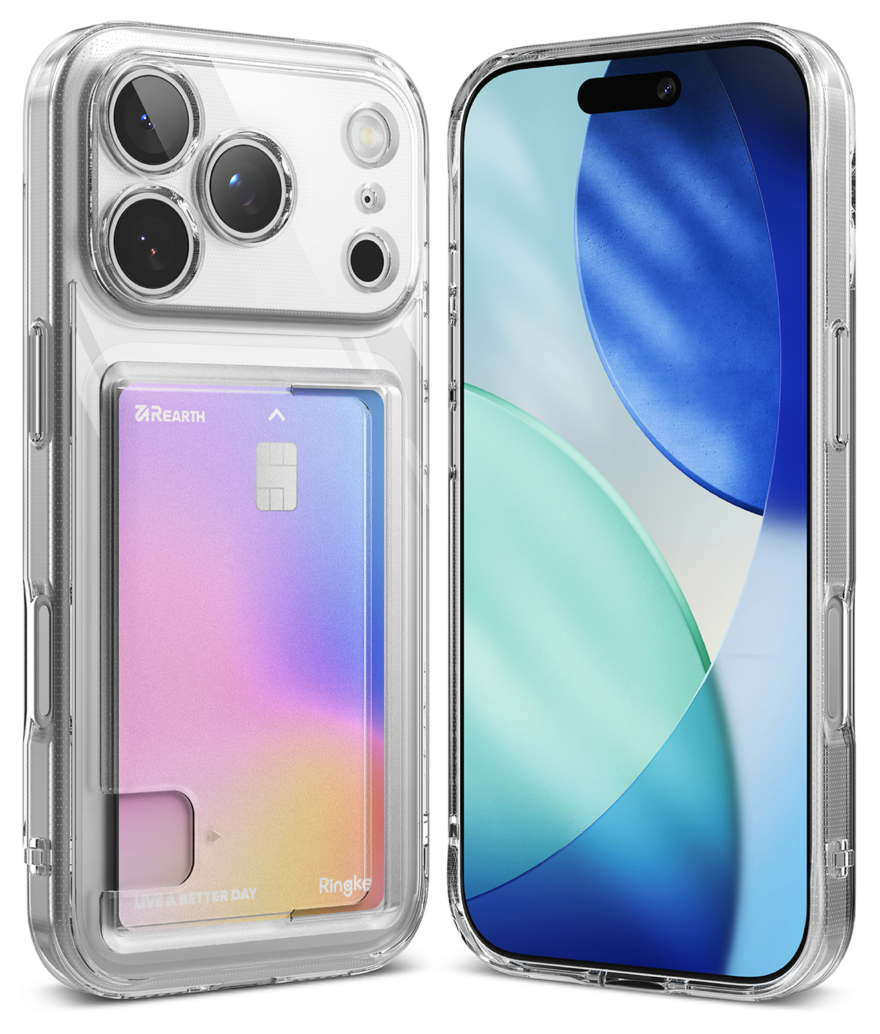 Ringke Fusion Card Apple iPhone 17 Pro Hoesje Kaarthouder Transparant afbeelding 1
