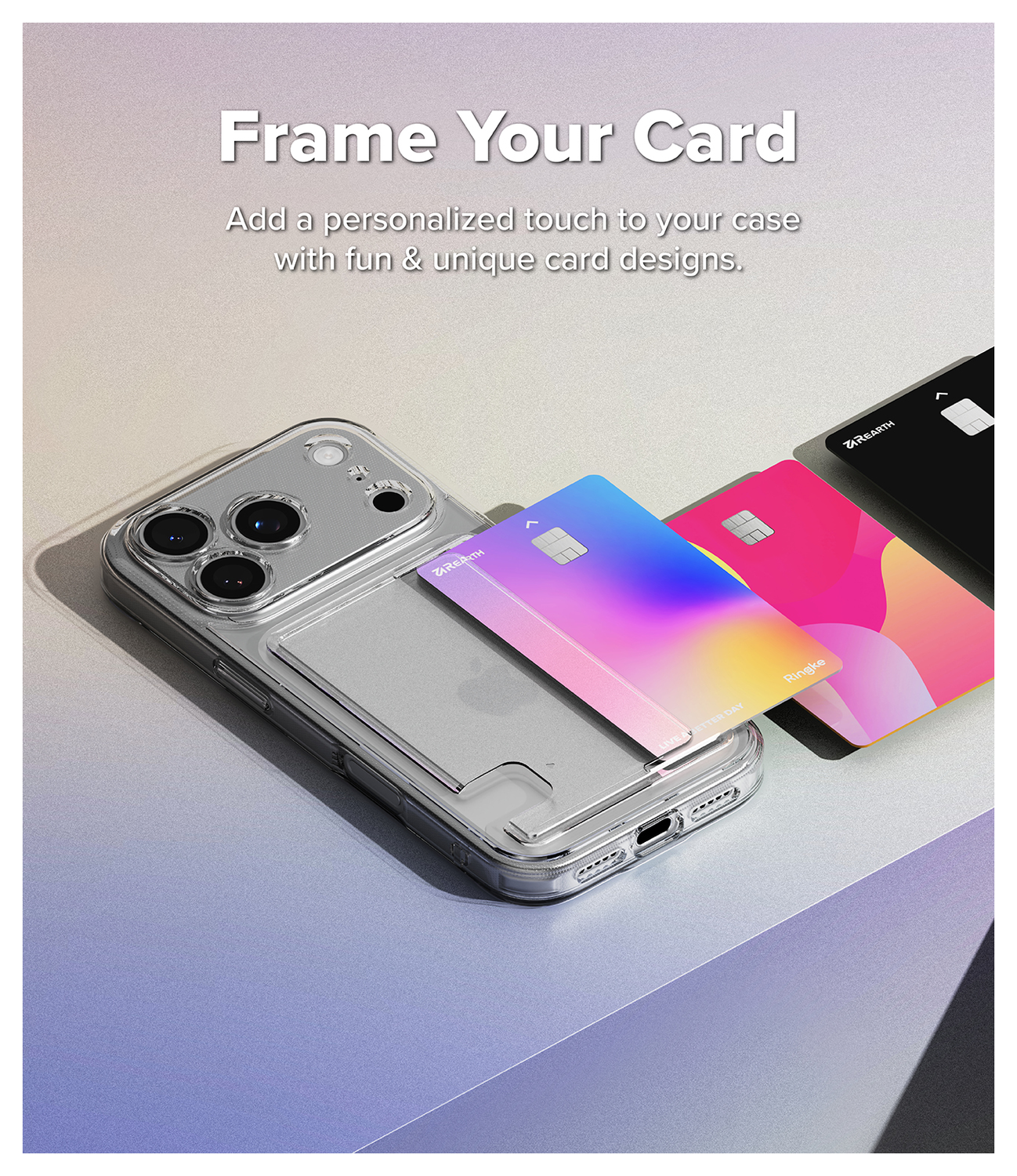 Ringke Fusion Card Apple iPhone 17 Pro Hoesje Kaarthouder Transparant afbeelding 7