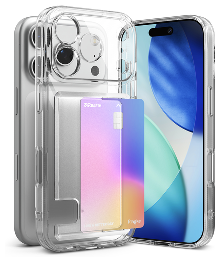 Ringke Fusion Card Apple iPhone 17 Pro Hoesje Kaarthouder Transparant afbeelding 11