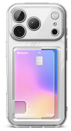 Ringke Fusion Card Apple iPhone 17 Pro Hoesje Kaarthouder Transparant afbeelding 2