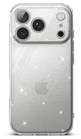 Ringke Air iPhone 17 Pro Hoesje Flexibel TPU Back Cover Glitter Transparant afbeelding 2