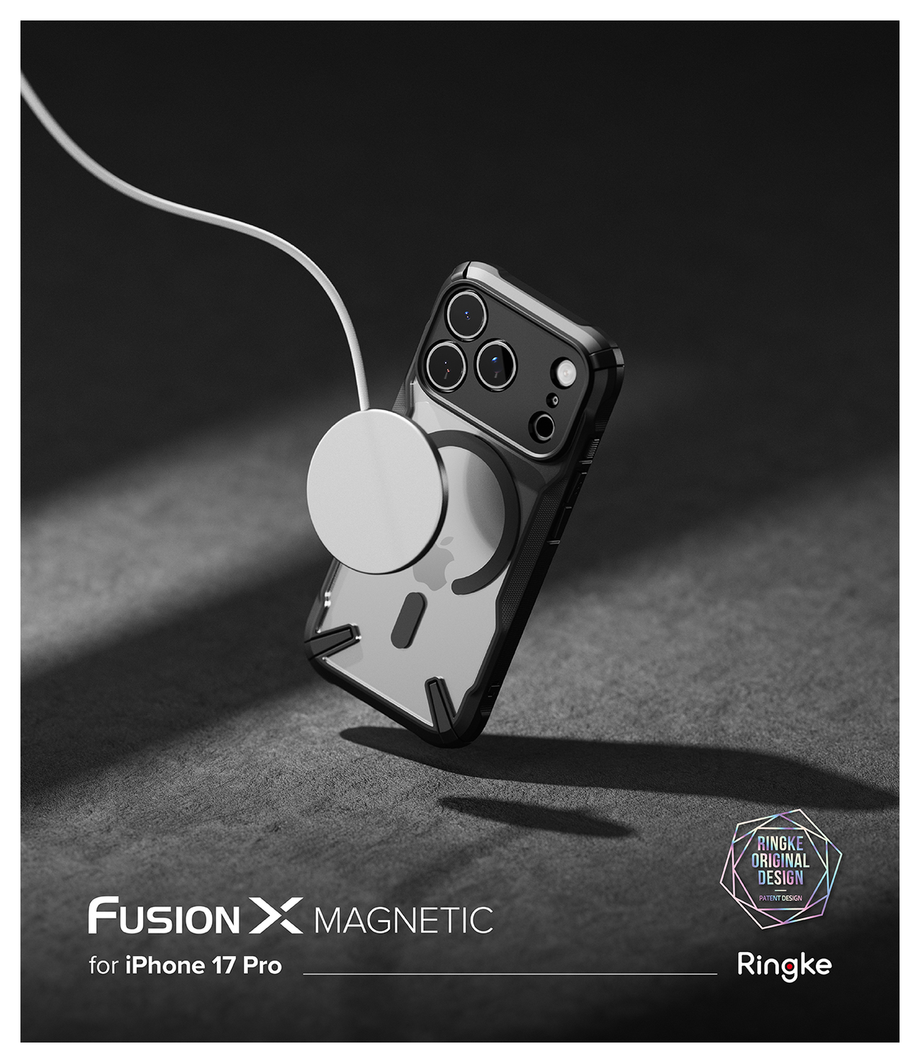 Ringke Fusion X Magnetic Apple iPhone 17 Pro Hoesje MagSafe Zwart afbeelding 10