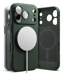 Ringke Onyx Magnetic Apple iPhone 17 Pro Hoesje MagSafe Groen afbeelding