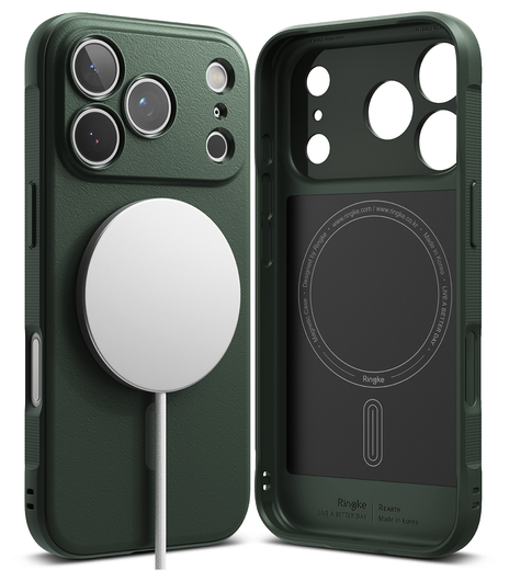 Ringke Onyx Magnetic Apple iPhone 17 Pro Hoesje MagSafe Groen afbeelding 2