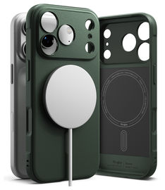Ringke Onyx Magnetic Apple iPhone 17 Pro Hoesje MagSafe Groen afbeelding