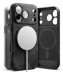 Ringke Onyx Magnetic Apple iPhone 17 Pro Hoesje MagSafe Camo Zwart afbeelding