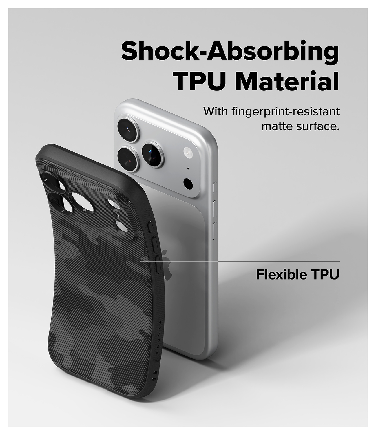 Ringke Onyx Magnetic Apple iPhone 17 Pro Hoesje MagSafe Camo Zwart afbeelding 8