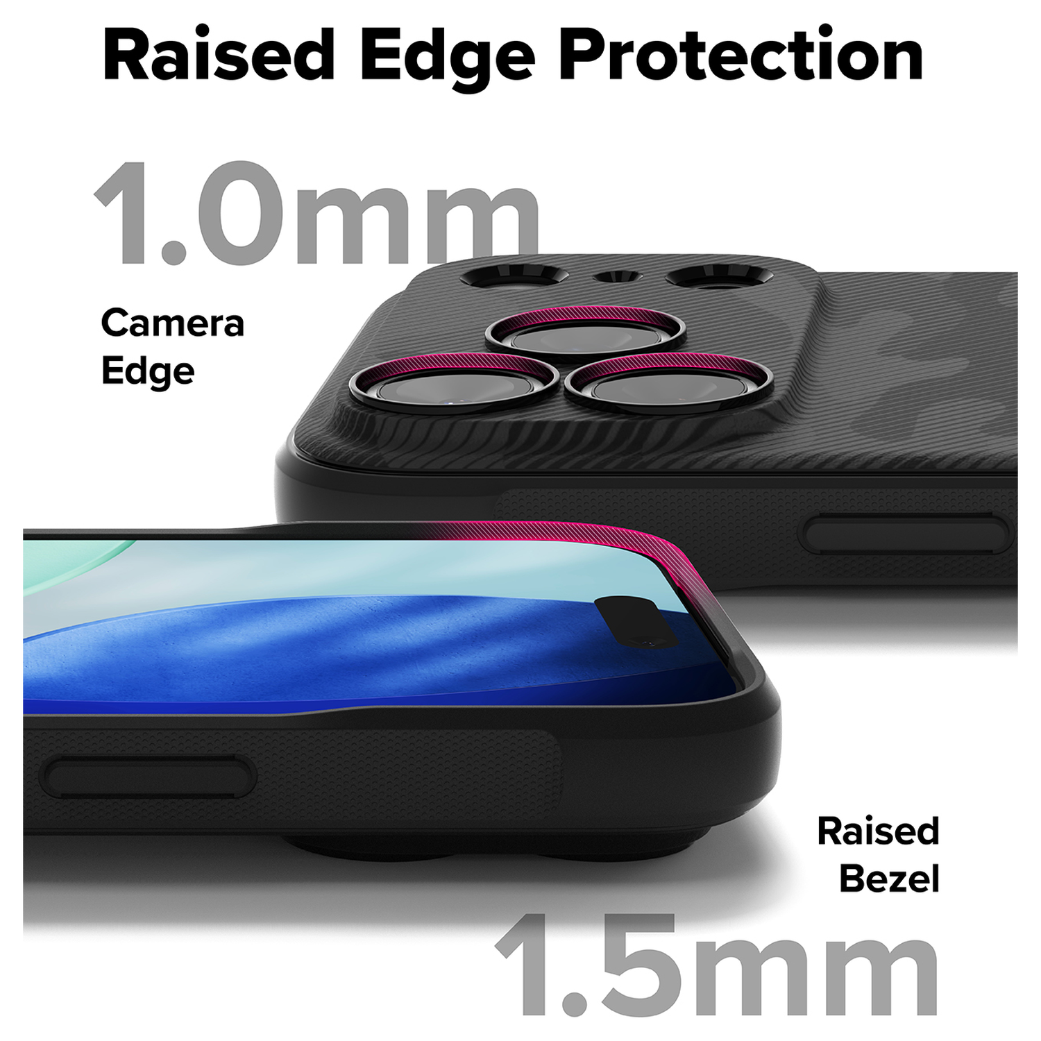 Ringke Onyx Magnetic Apple iPhone 17 Pro Hoesje MagSafe Camo Zwart afbeelding 9