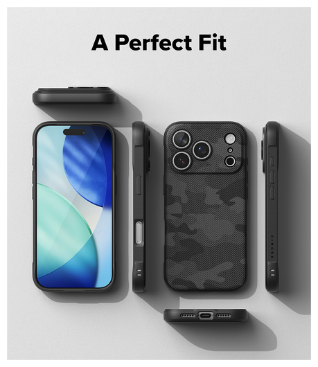 Ringke Onyx Magnetic Apple iPhone 17 Pro Hoesje MagSafe Camo Zwart afbeelding 10
