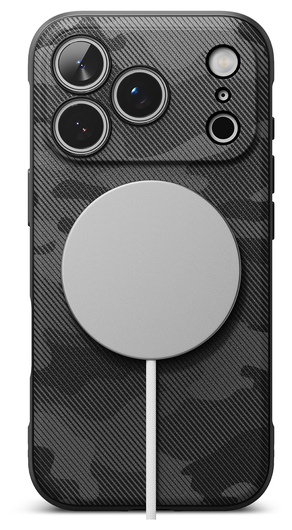 Ringke Onyx Magnetic Apple iPhone 17 Pro Hoesje MagSafe Camo Zwart afbeelding 12