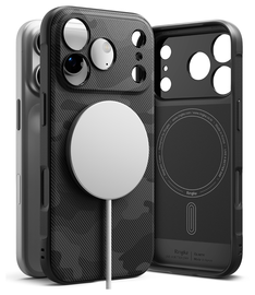 Ringke Onyx Magnetic Apple iPhone 17 Pro Hoesje MagSafe Camo Zwart