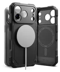 Ringke Rugged Gear Magnetic Apple iPhone 17 Pro Hoesje MagSafe Zwart afbeelding
