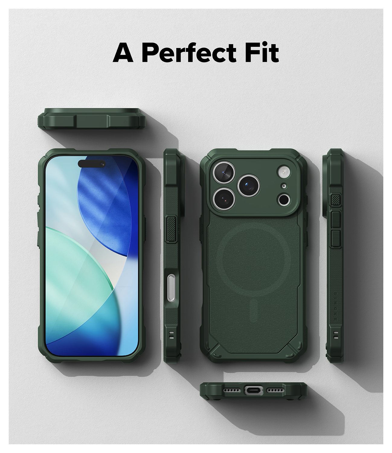 Ringke Rugged Gear Magnetic Apple iPhone 17 Pro Hoesje MagSafe Back Cover Groen afbeelding 10