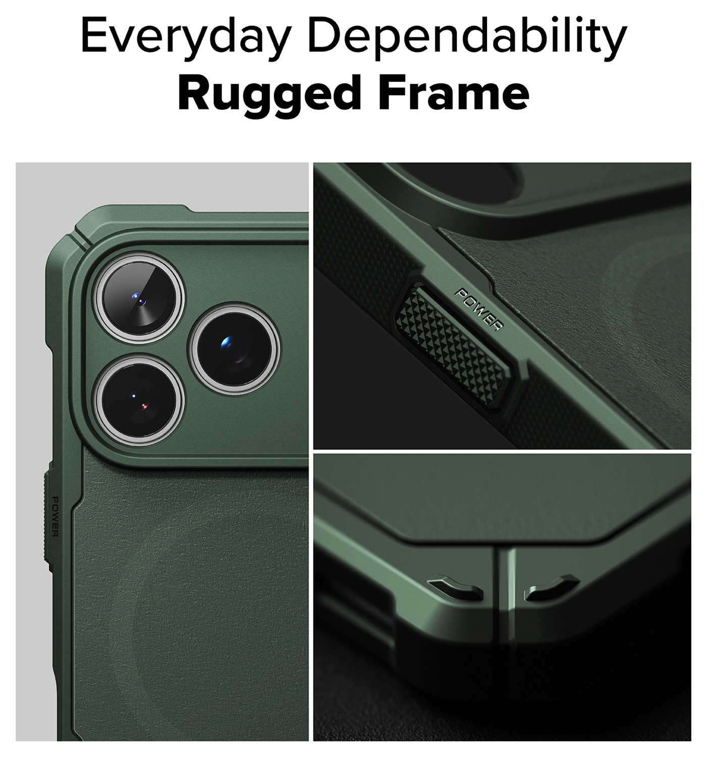 Ringke Rugged Gear Magnetic Apple iPhone 17 Pro Hoesje MagSafe Back Cover Groen afbeelding 5