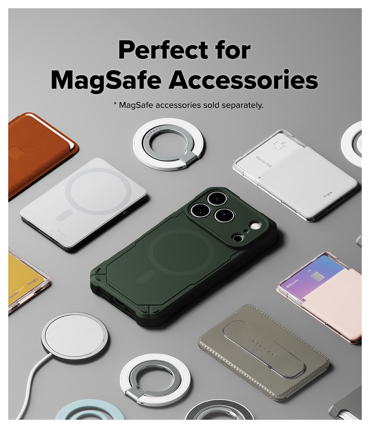 Ringke Rugged Gear Magnetic Apple iPhone 17 Pro Hoesje MagSafe Back Cover Groen afbeelding 7