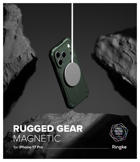 Ringke Rugged Gear Magnetic Apple iPhone 17 Pro Hoesje MagSafe Back Cover Groen afbeelding 11