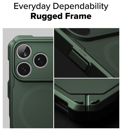 Ringke Rugged Gear Magnetic Apple iPhone 17 Pro Hoesje MagSafe Back Cover Groen afbeelding 5