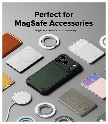 Ringke Rugged Gear Magnetic Apple iPhone 17 Pro Hoesje MagSafe Back Cover Groen afbeelding 7