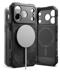 Ringke Rugged Gear Magnetic Apple iPhone 17 Pro Hoesje MagSafe Camo Zwart afbeelding