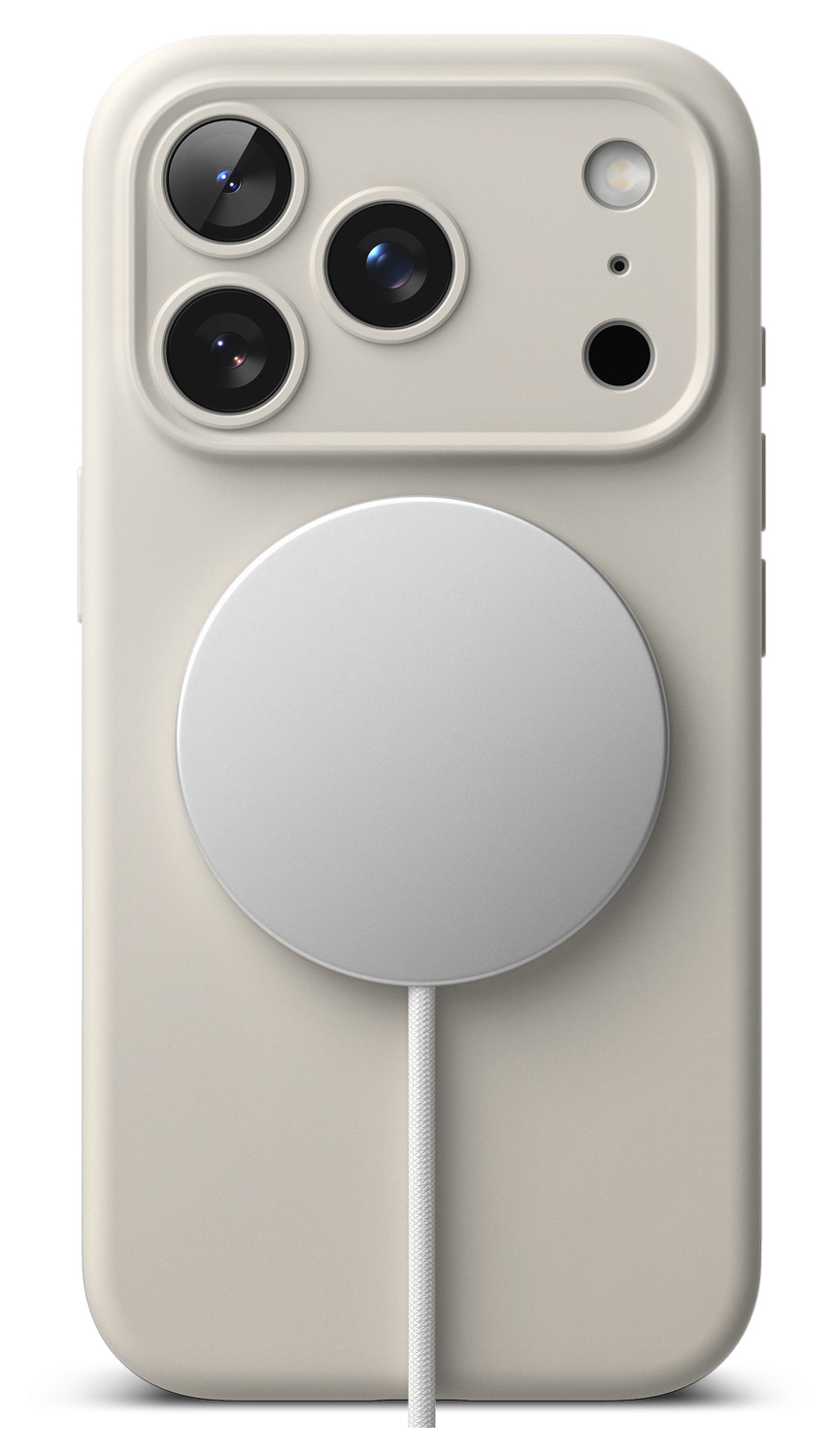 Ringke Silicone Magnetic Apple iPhone 17 Pro Hoesje MagSafe Back Cover Beige afbeelding 11