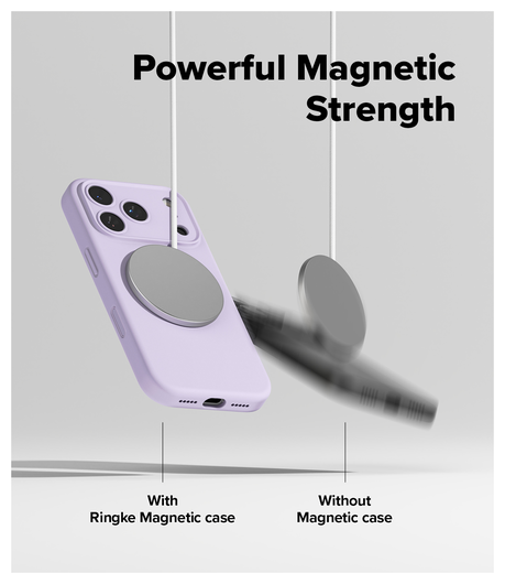 Ringke Silicone Magnetic Apple iPhone 17 Pro Hoesje MagSafe Back Cover Paars afbeelding 7