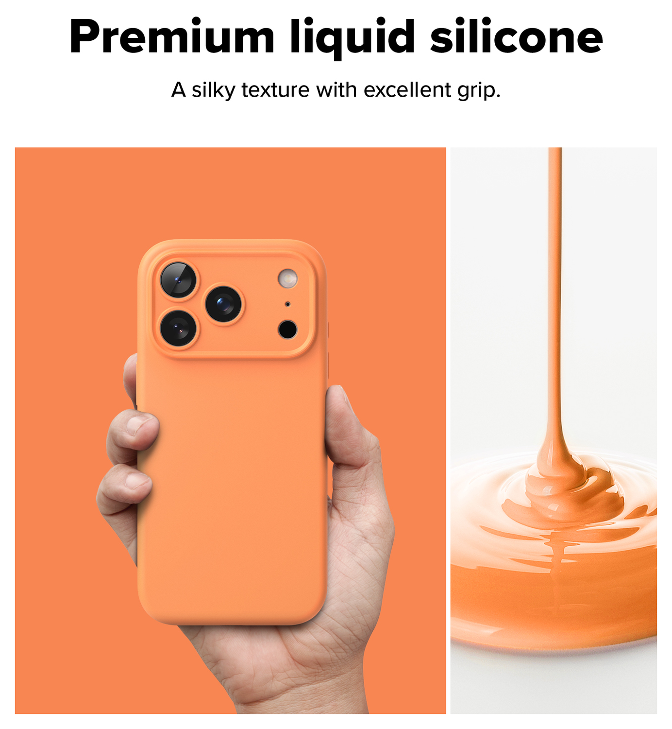 Ringke Silicone Magnetic Apple iPhone 17 Pro Hoesje MagSafe Back Cover Oranje afbeelding 4
