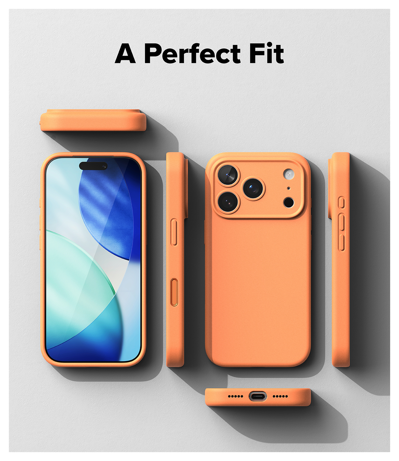 Ringke Silicone Magnetic Apple iPhone 17 Pro Hoesje MagSafe Back Cover Oranje afbeelding 9