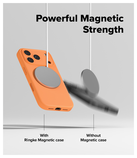 Ringke Silicone Magnetic Apple iPhone 17 Pro Hoesje MagSafe Back Cover Oranje afbeelding 7