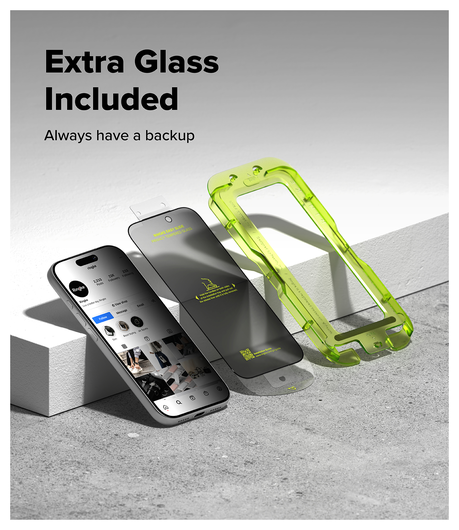 Ringke Easy Slide Privacy Glass iPhone 17 Pro Screen Protector Jig 2-Pack afbeelding 9