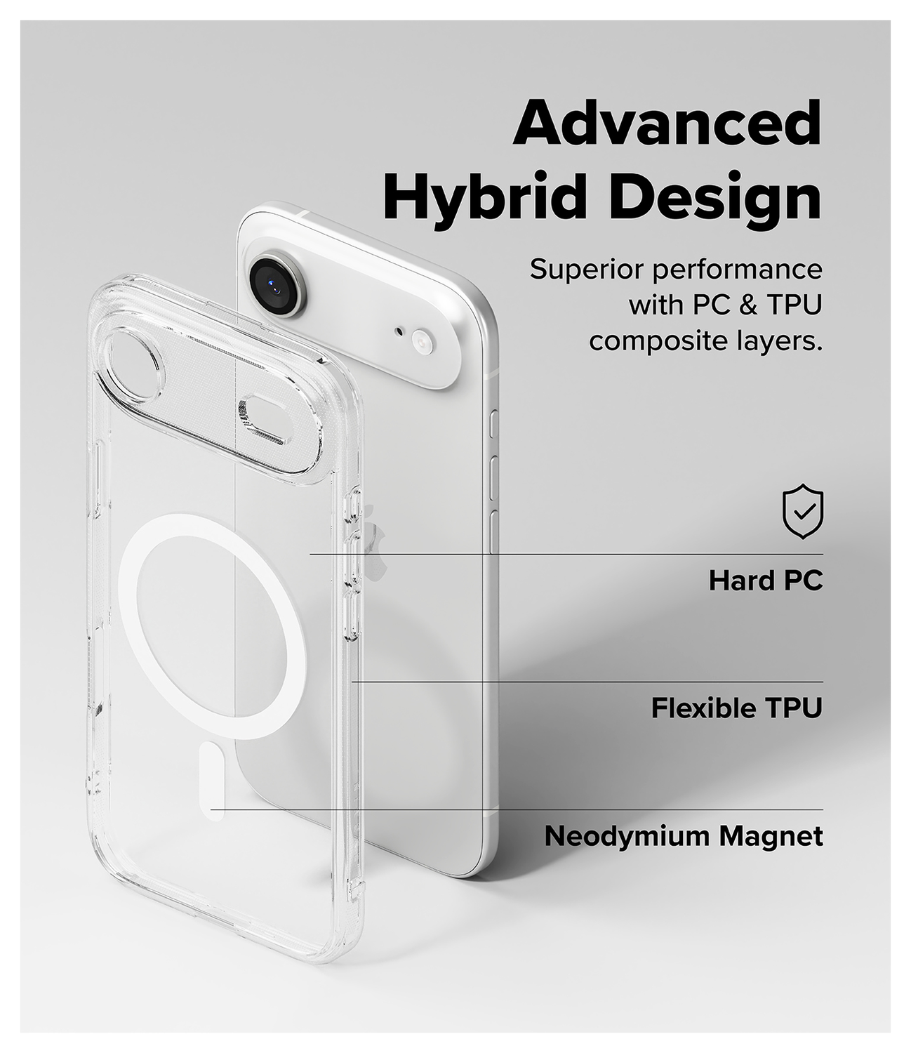 Ringke Fusion Magnetic Apple iPhone Air Hoesje MagSafe Transparant afbeelding 6