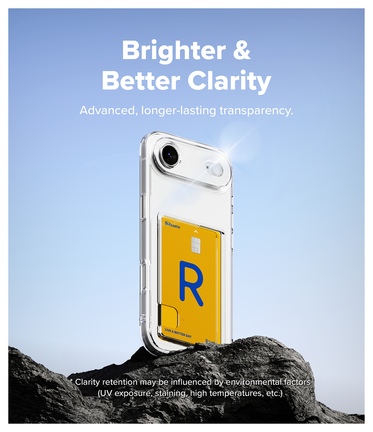 Ringke Fusion Card Apple iPhone Air Hoesje Kaarthouder Transparant afbeelding 6
