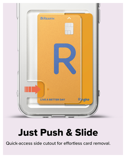 Ringke Fusion Card Apple iPhone Air Hoesje Kaarthouder Transparant afbeelding 4