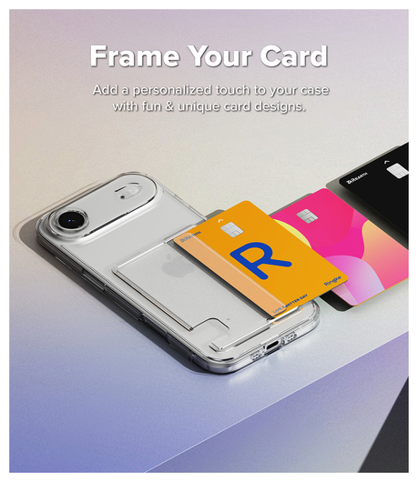 Ringke Fusion Card Apple iPhone Air Hoesje Kaarthouder Transparant afbeelding 5