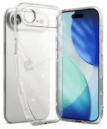 Ringke Air iPhone Air Hoesje Flexibel TPU Back Cover Glitter Transparant afbeelding