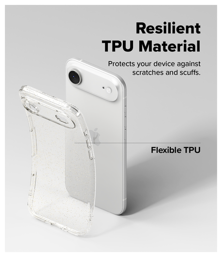 Ringke Air iPhone Air Hoesje Flexibel TPU Back Cover Glitter Transparant afbeelding 6
