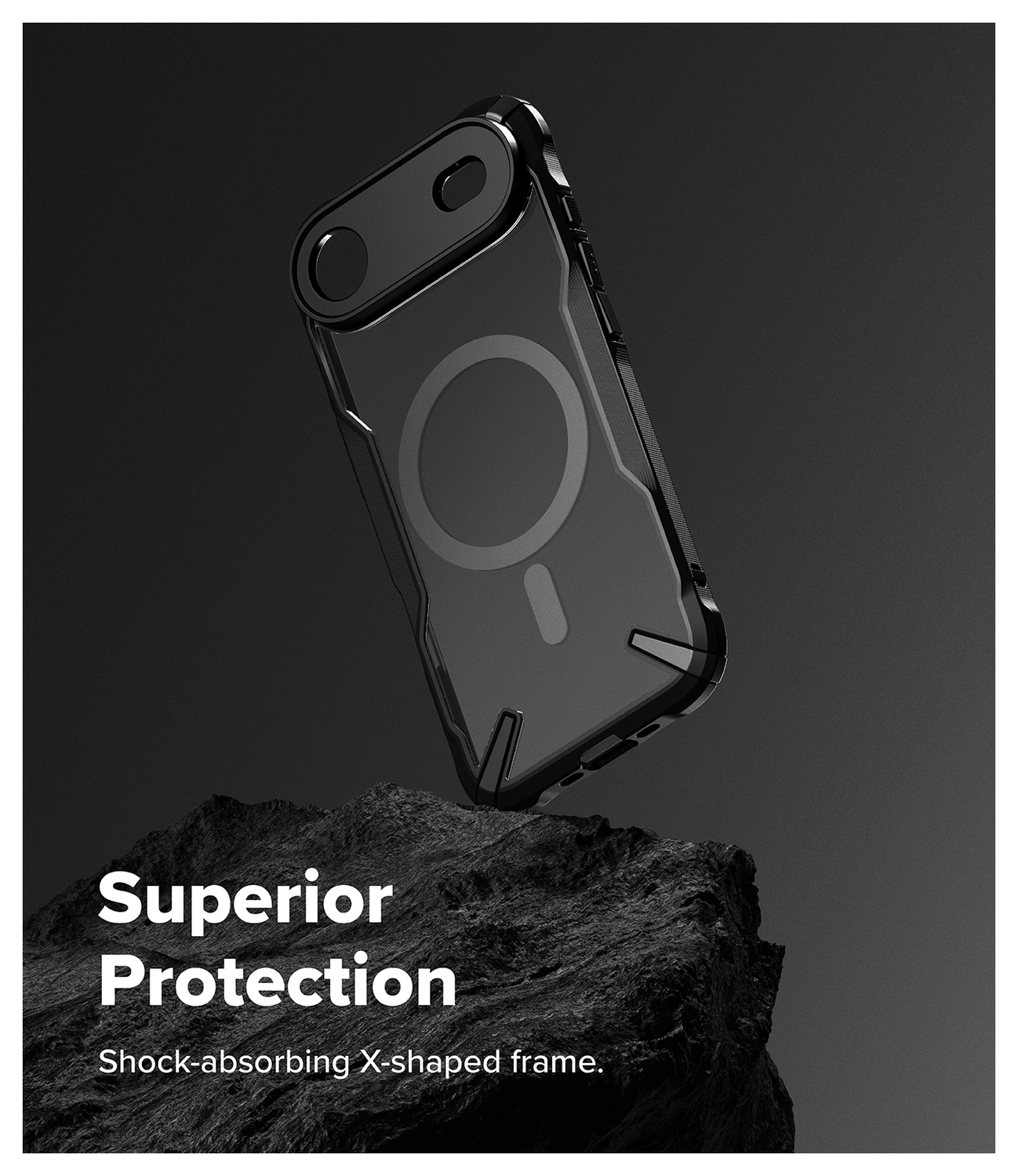 Ringke Fusion X Magnetic Apple iPhone Air Hoesje MagSafe Zwart afbeelding 4