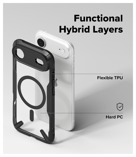 Ringke Fusion X Magnetic Apple iPhone Air Hoesje MagSafe Zwart afbeelding 6