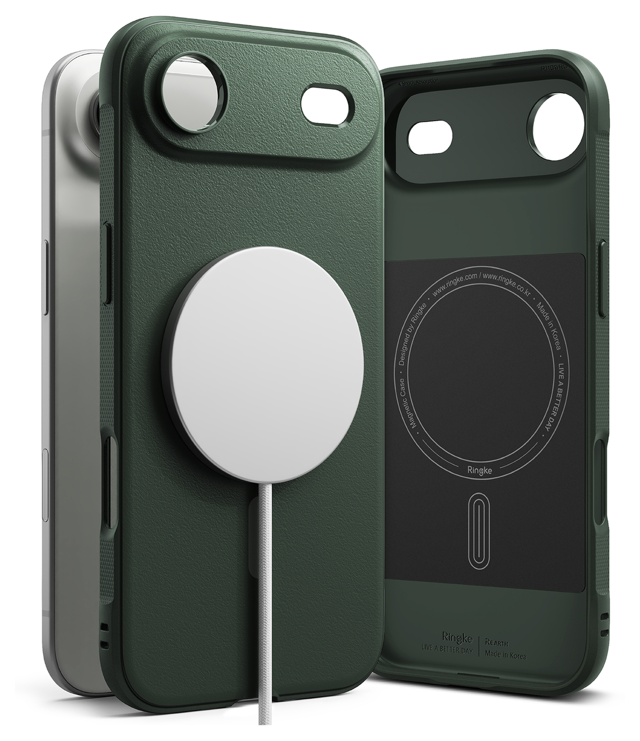 Ringke Onyx Magnetic Apple iPhone Air Hoesje MagSafe Groen afbeelding 1