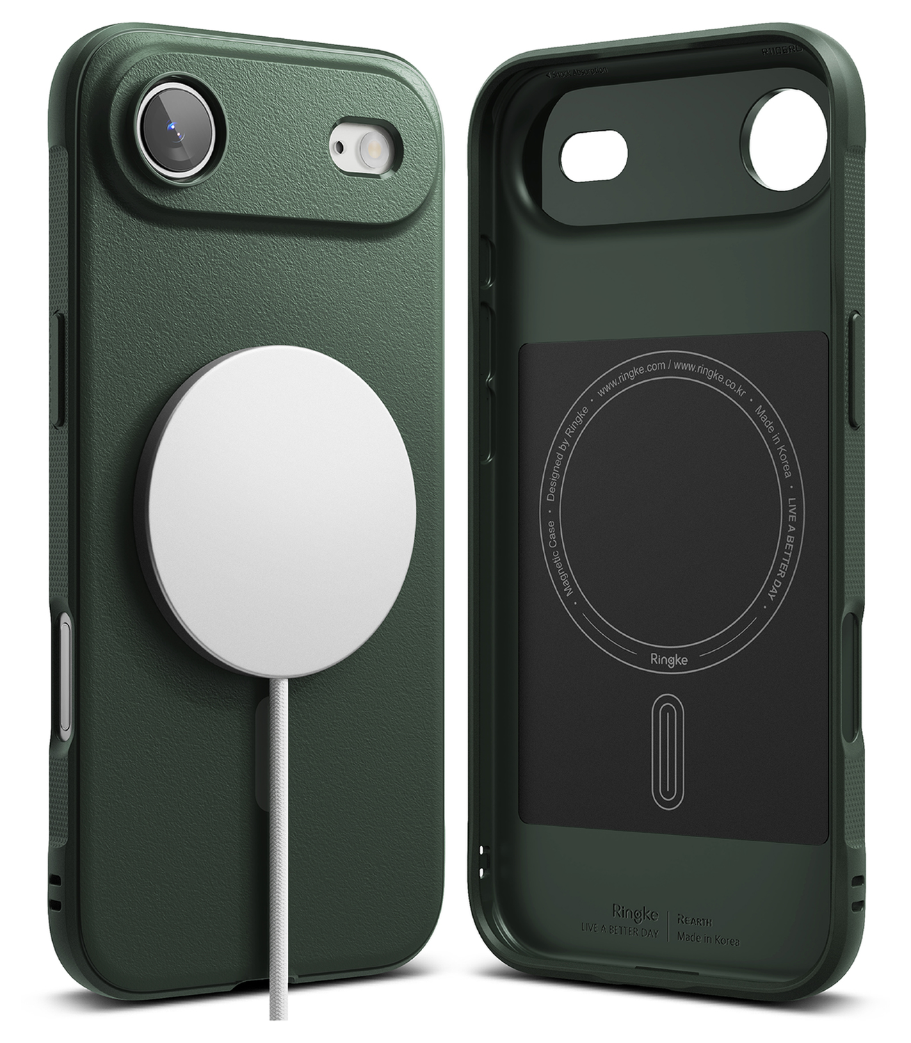 Ringke Onyx Magnetic Apple iPhone Air Hoesje MagSafe Groen afbeelding 11