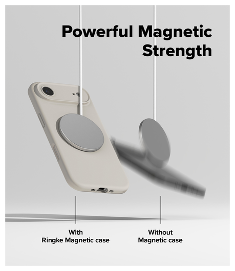 Ringke Silicone Magnetic Apple iPhone Air Hoesje MagSafe Back Cover Beige afbeelding 6