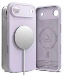 Ringke Silicone Magnetic Apple iPhone Air Hoesje MagSafe Back Cover Paars afbeelding