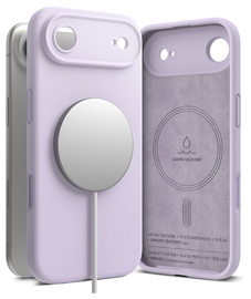 Ringke Silicone Magnetic Apple iPhone 17 Air Hoesje MagSafe Back Cover Paars afbeelding