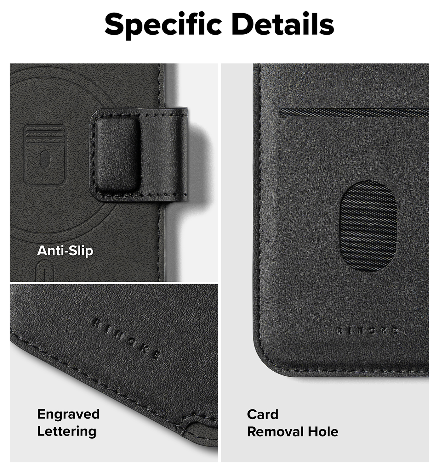 Ringke Folio Grip Wallet Magnetic Apple iPhone Air Hoesje Zwart afbeelding 7