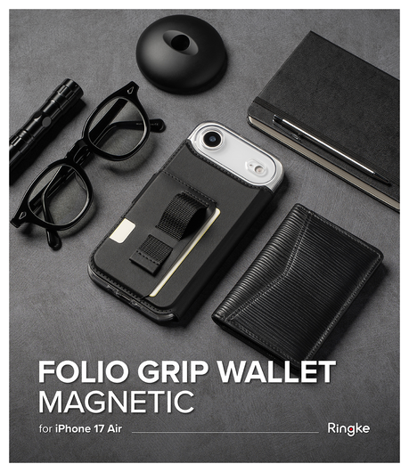 Ringke Folio Grip Wallet Magnetic Apple iPhone Air Hoesje Zwart afbeelding 8