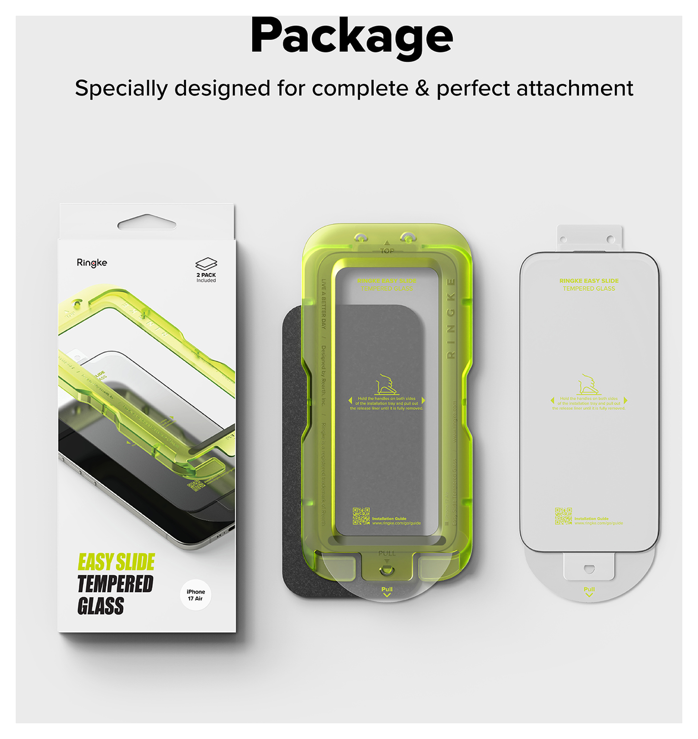 Ringke Easy Slide Apple iPhone Air Screen Protector met Jig 2-Pack afbeelding 14