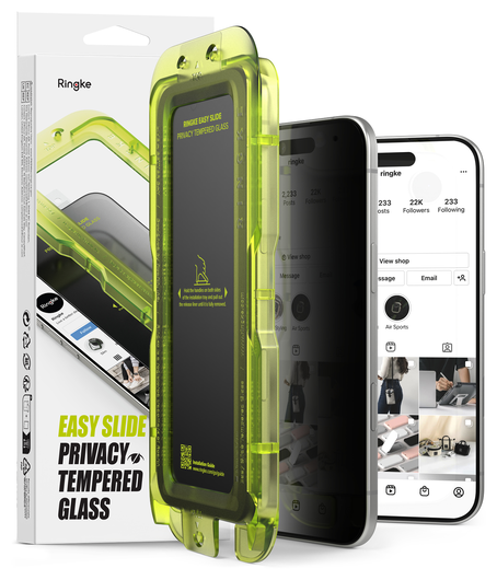 Ringke Easy Slide Privacy Glass iPhone Air Screen Protector Jig 2-Pack afbeelding 1